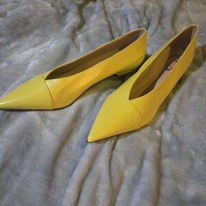 Tod's Lemon Yellow Pointed Flats